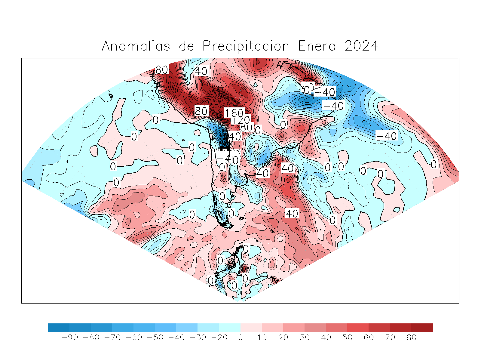 Anomalia para el mes de ENE