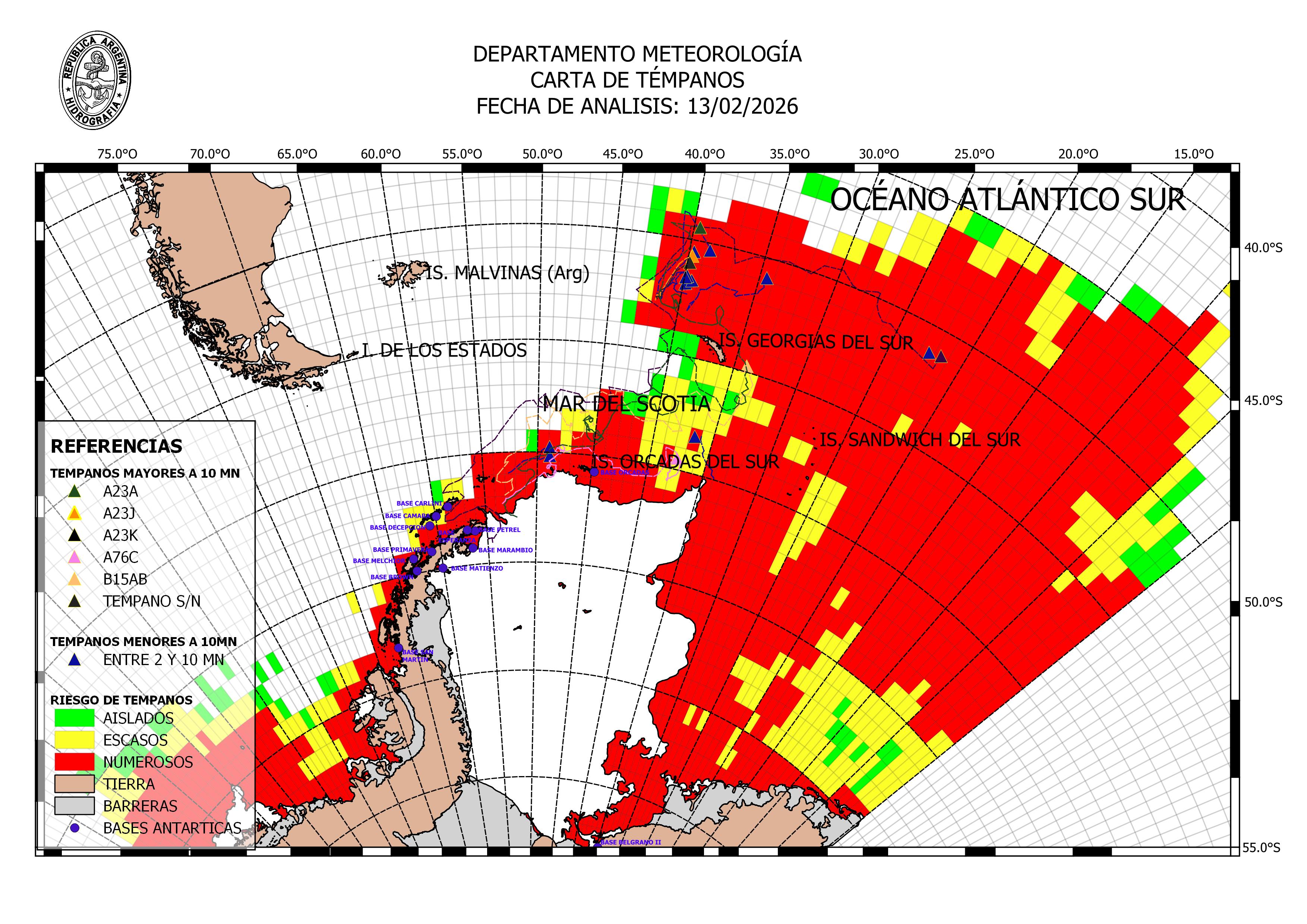 Densidad de témpanos