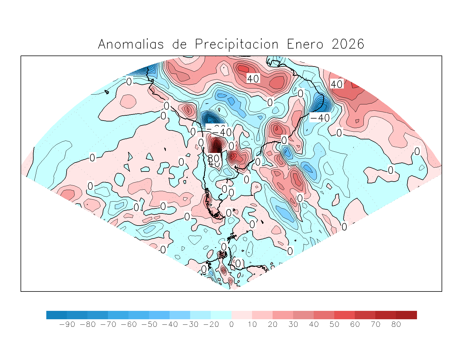 Anomalia para el mes de ENE