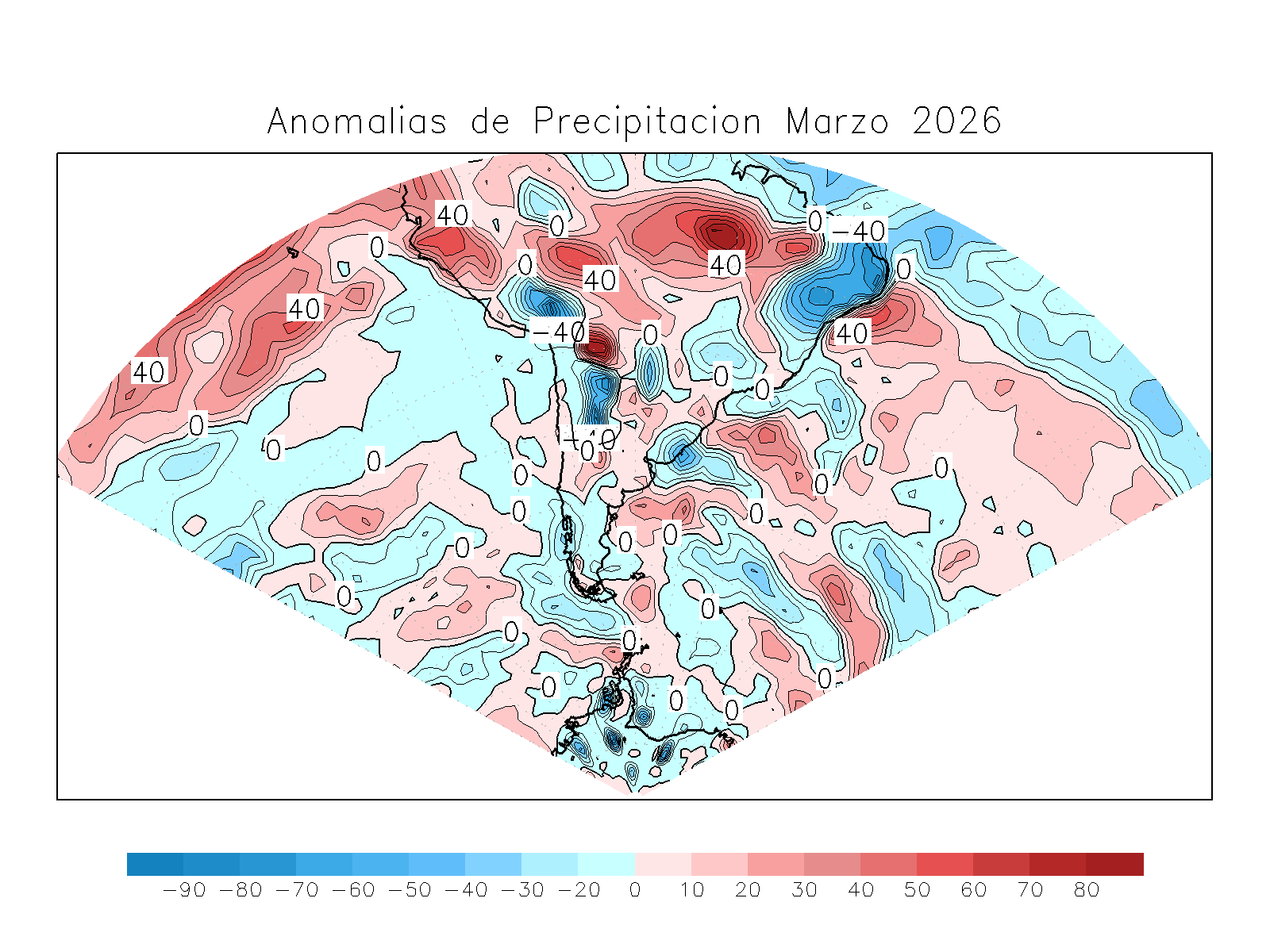 Anomalia para el mes de MAR