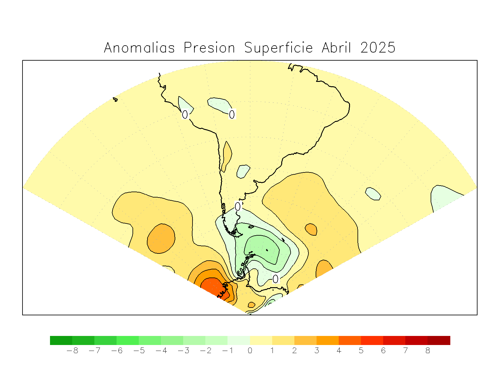 Anomalia para el mes de ABR