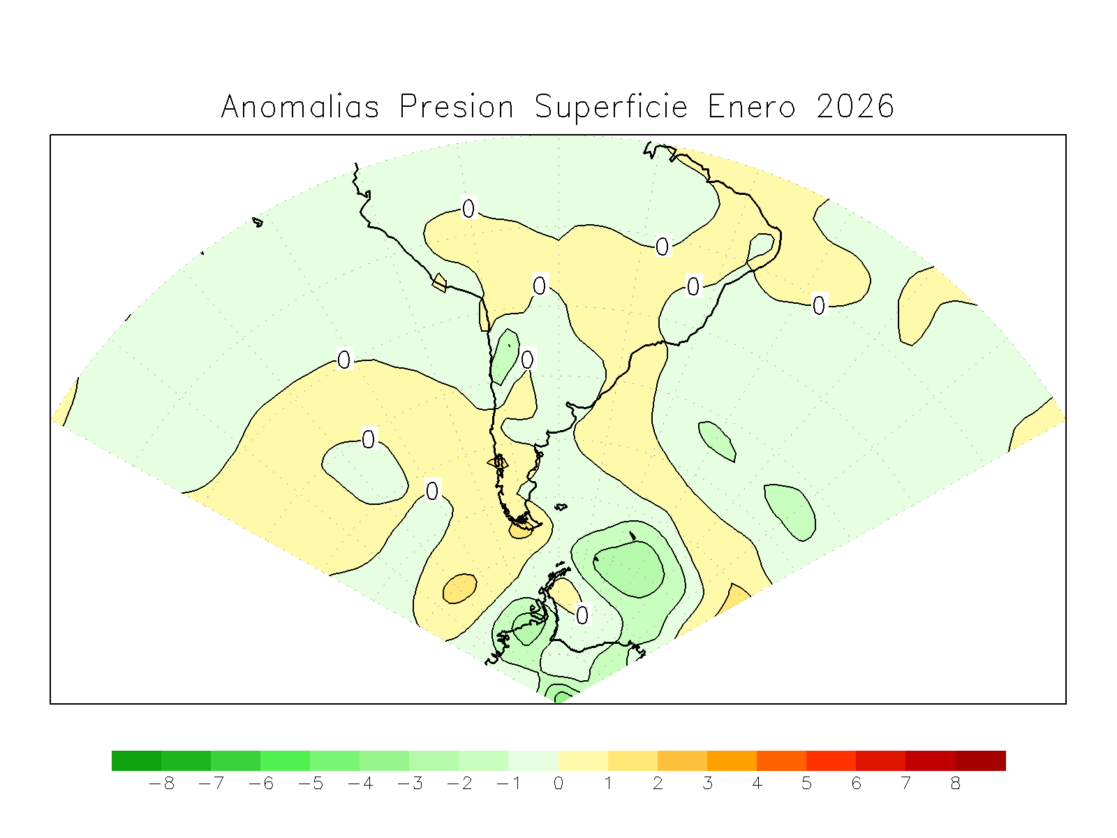 Anomalia para el mes de ENE