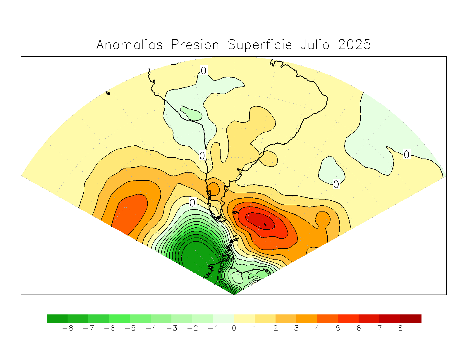 Anomalia para el mes de JUL