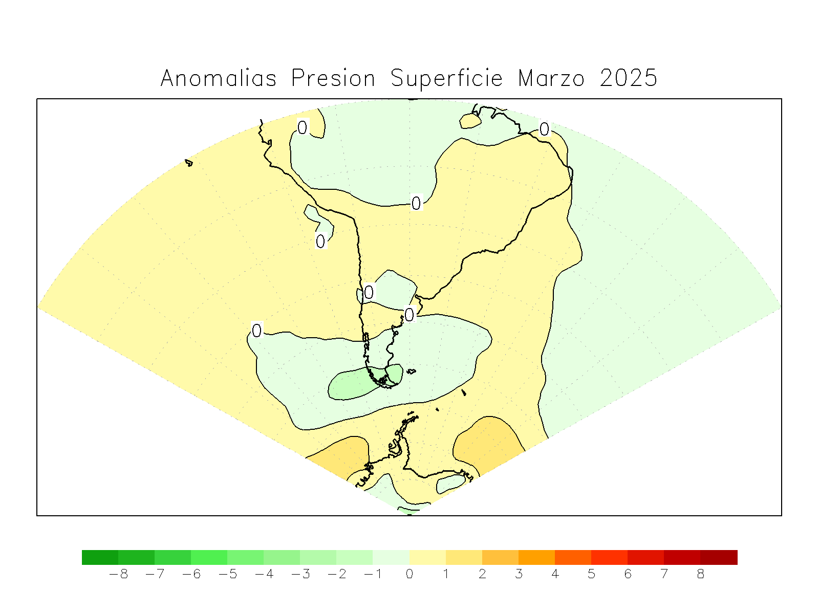 Anomalia para el mes de MAR