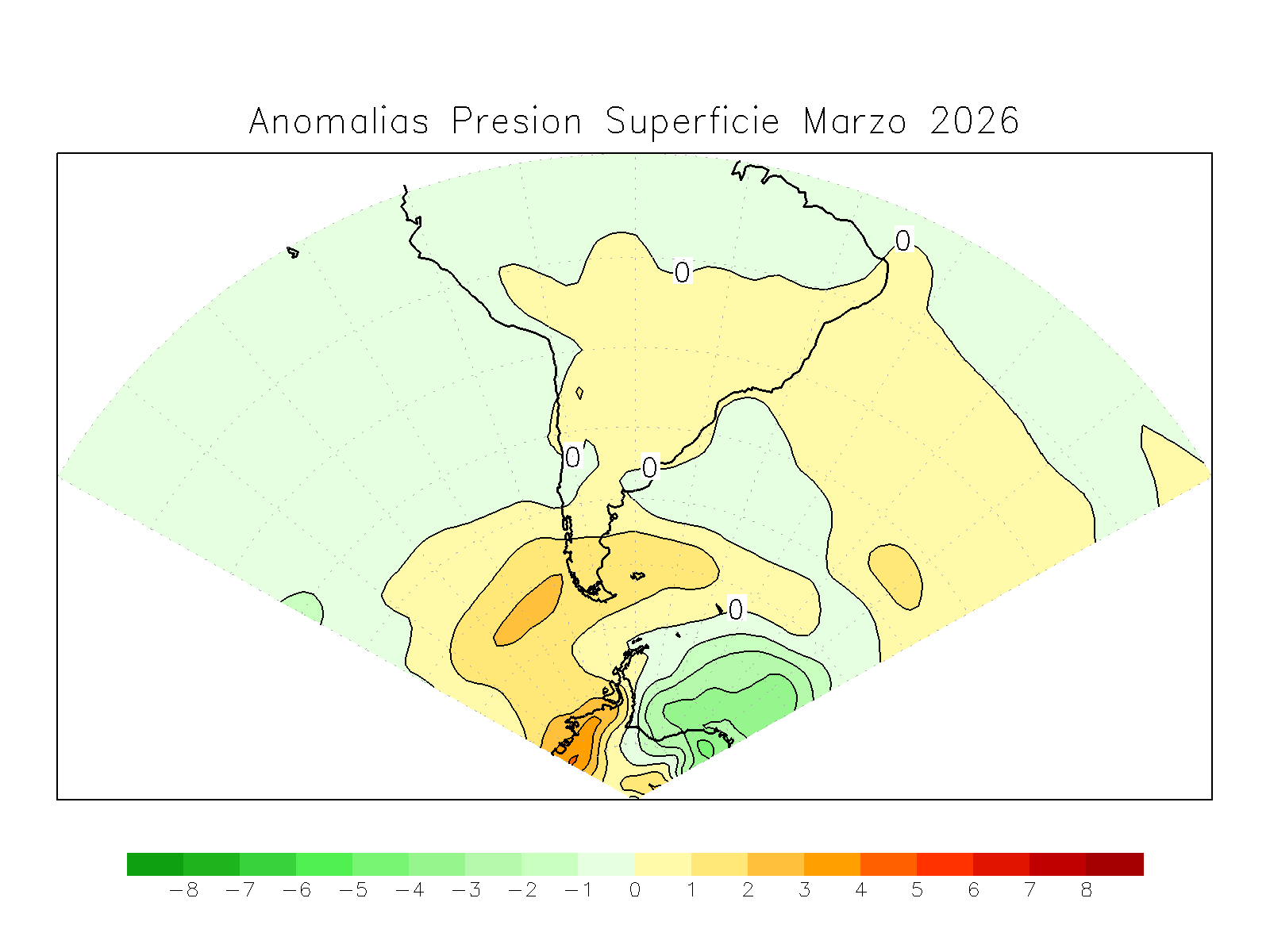 Anomalia para el mes de MAR