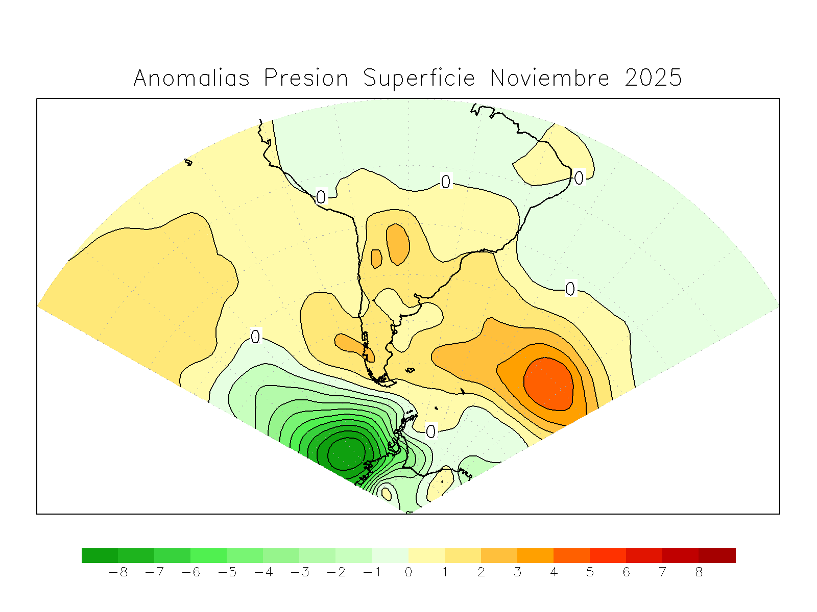 Anomalia para el mes de NOV