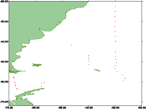 Distribución gráfica estaciones FQ- País: Canada