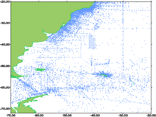 Mapa Distribución Observaciones FQ Campañas Extranjeras