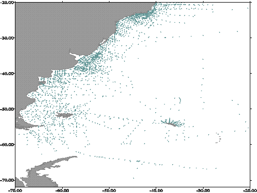 Mapa Distribución Observaciones FQ Julio - Agosto - Septiembre